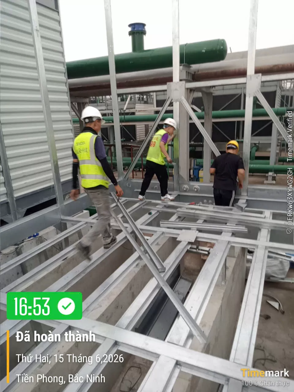 Thi công tháp Giải Nhiệt tại Luxshare Vân Trung - Bắc Ninh